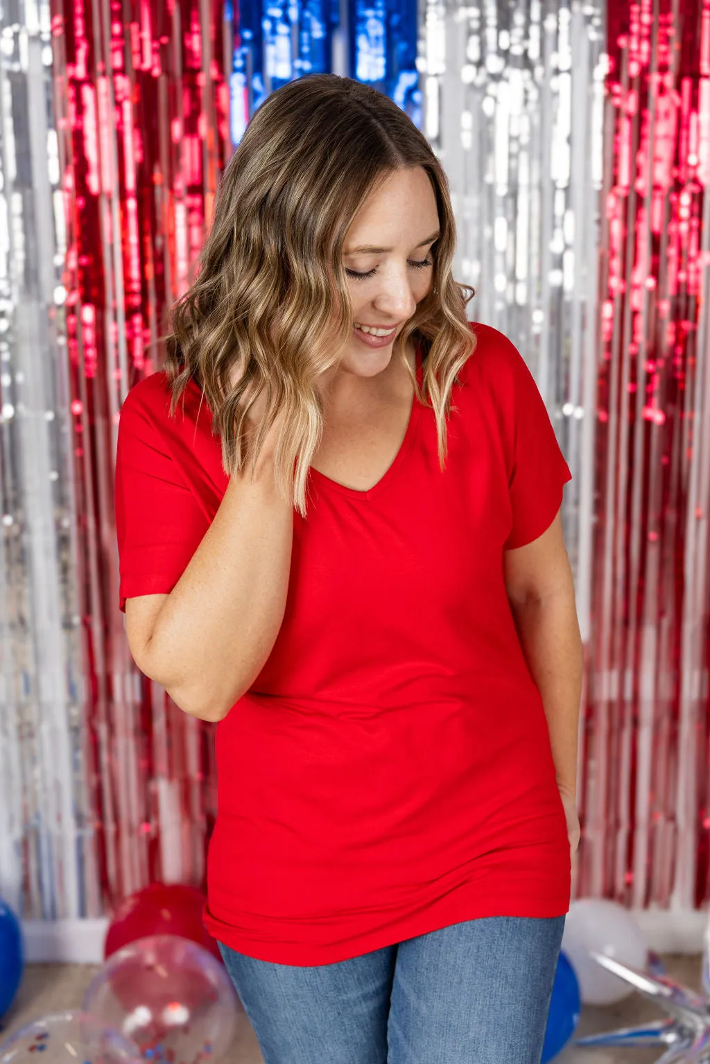 IN STOCK Chloe Cozy Tee - Red
