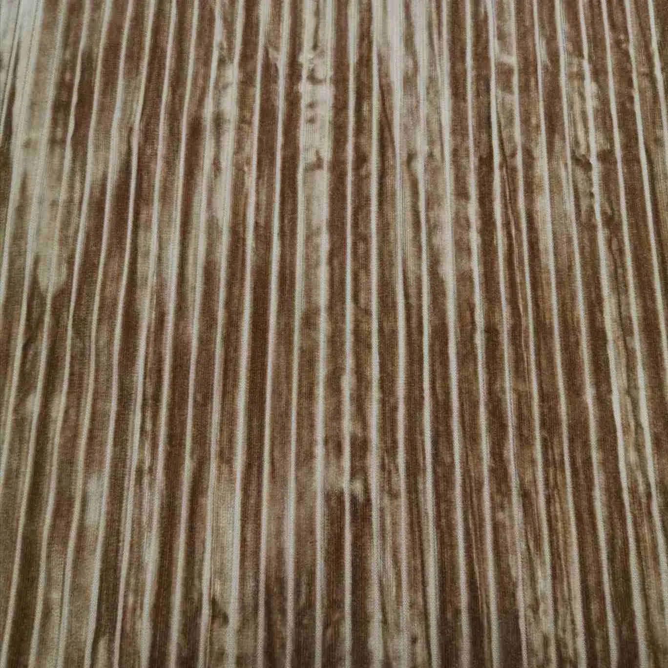 Italian Cotton Crushed Velvet Rib, Caramel