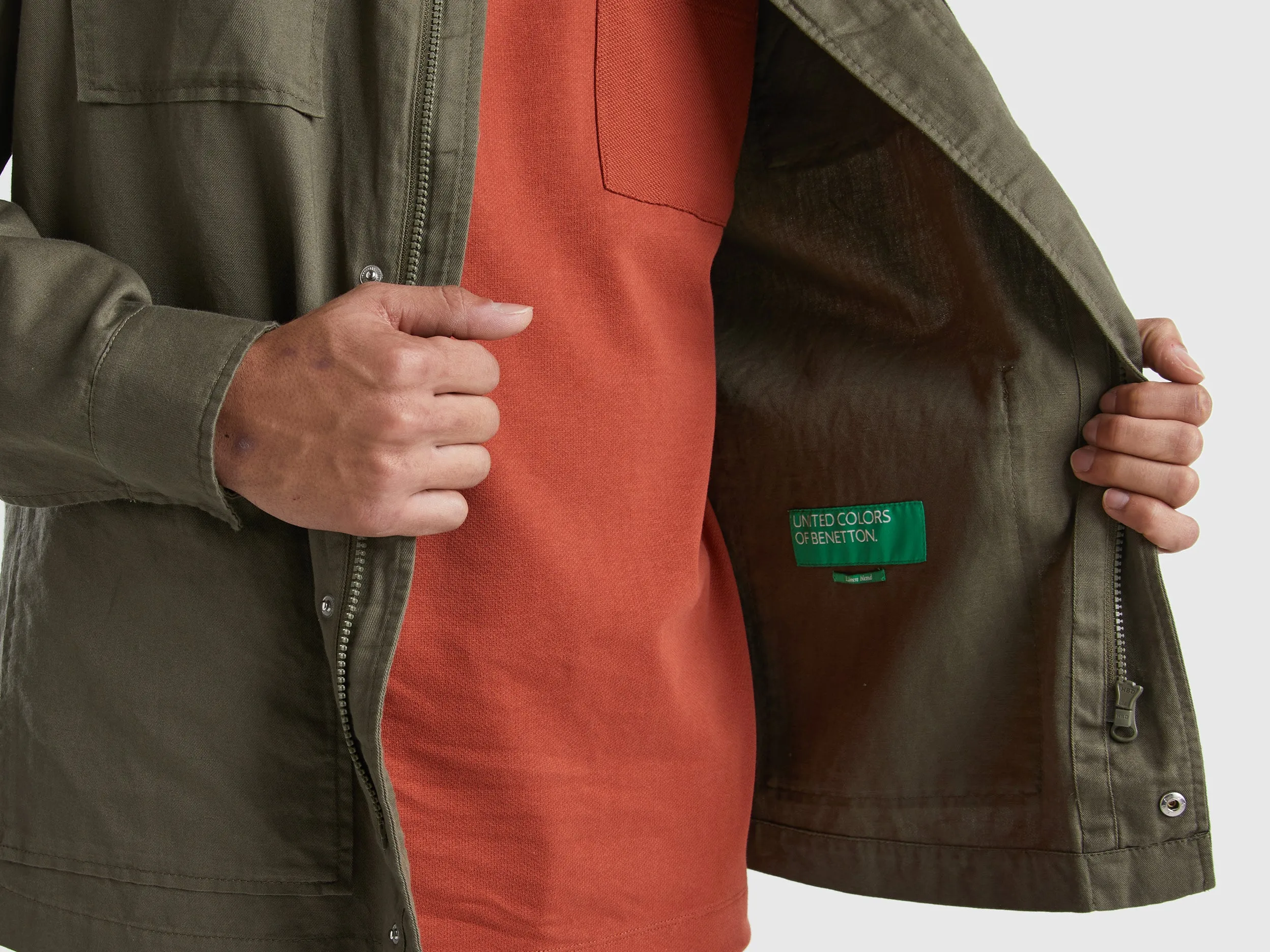JACKET IN LINEN BLEND