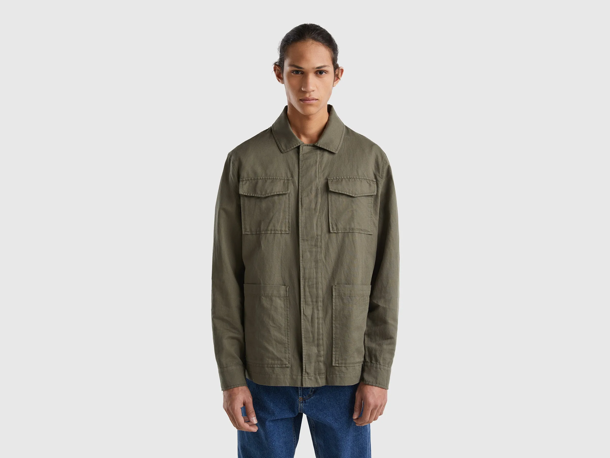 JACKET IN LINEN BLEND