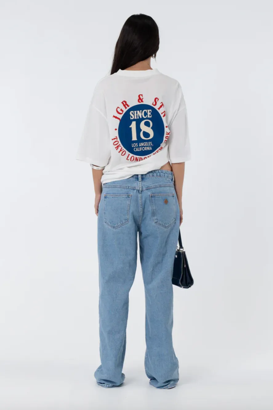 JAGGER & STONE LOS ANGELES OVERSIZED TEE - WHITE