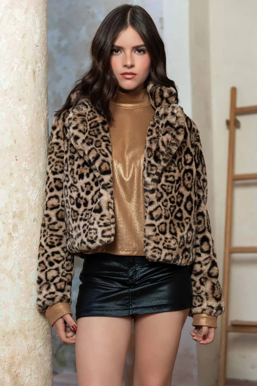 Jersey canalé metalizado fit oversized