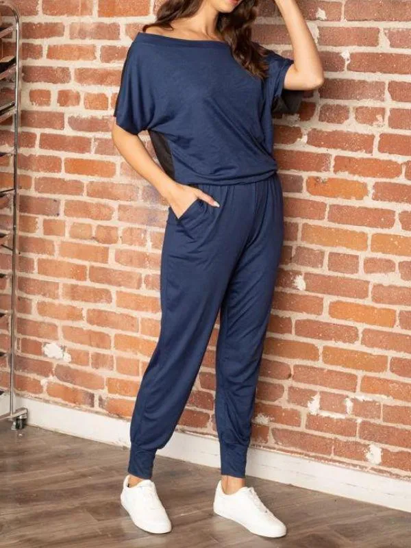 Jet Setter Navy Jumpsuit