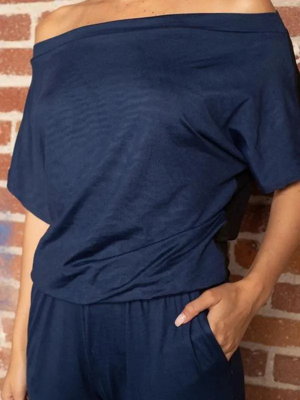 Jet Setter Navy Jumpsuit