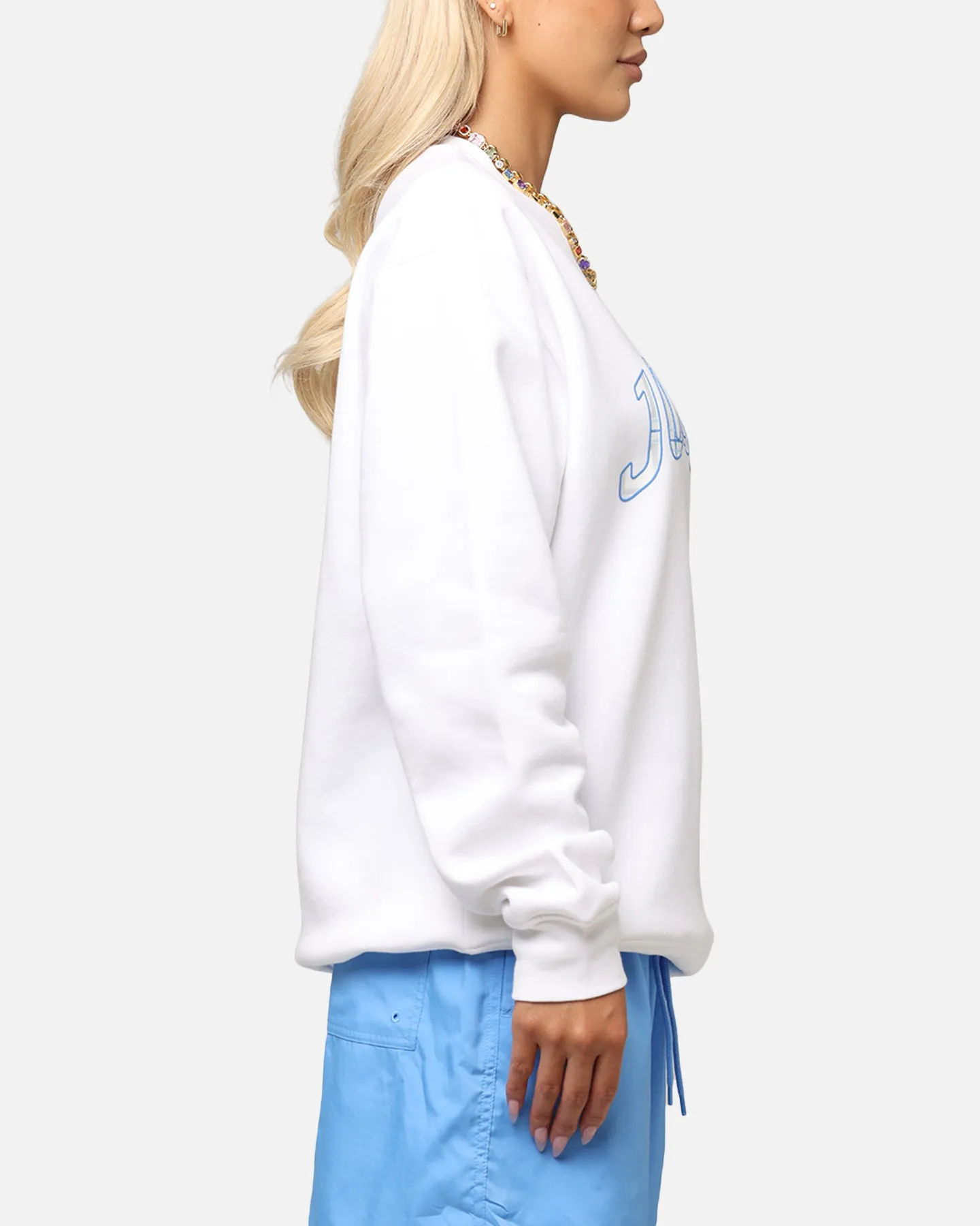 Jordan Essentials Holiday Fleece Crewneck White