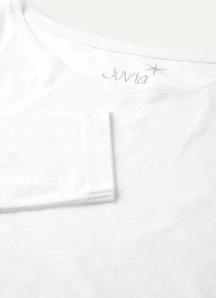 Juvia Crew Neck Long  Sleeve Tee J81511118