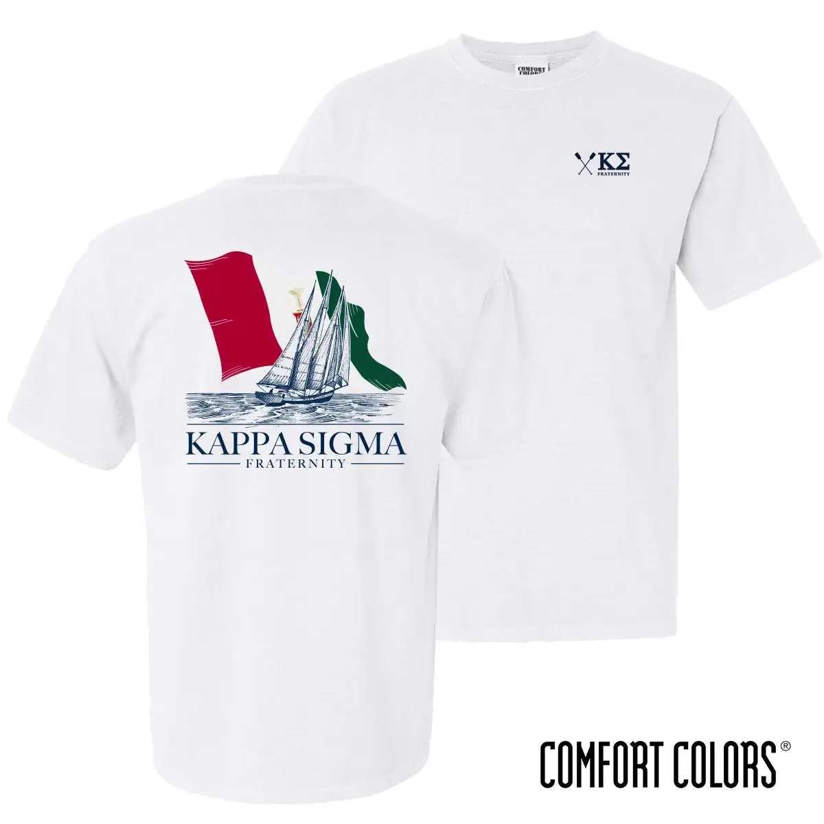 Kappa Sig White Seafarer Short Sleeve Tee