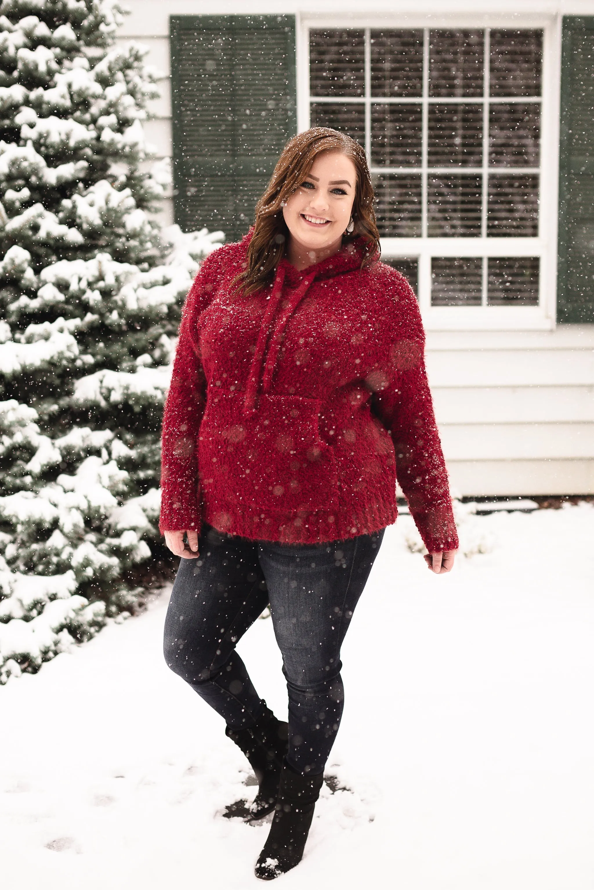 Keep Shining Hoodie In Winter Berry