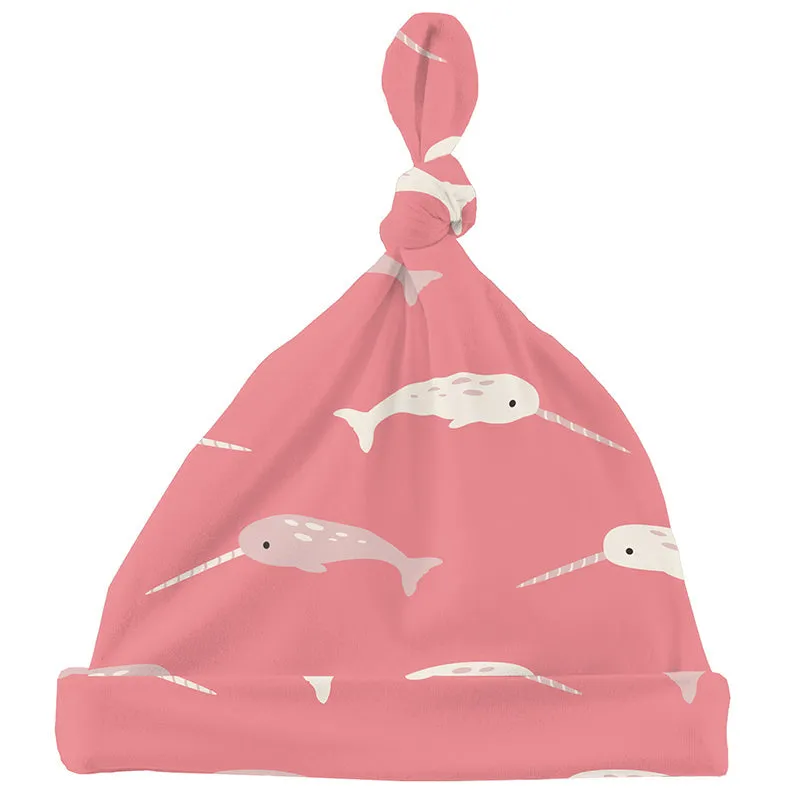 KicKee Pants Knot Hat - Strawberry Narwhal