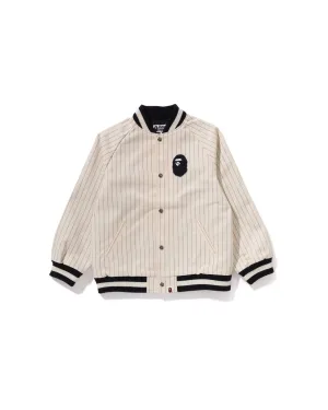 Kids Stripe Stadium Cotton Jacket Jr