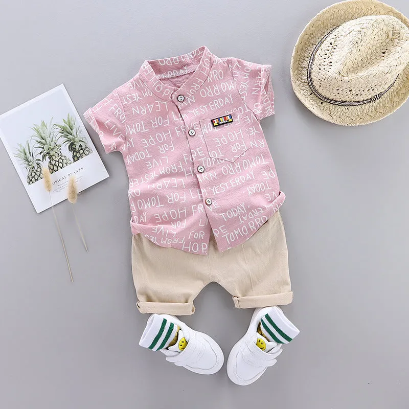 Korean Short-Sleeved Children's Clothing For Boys And Girls