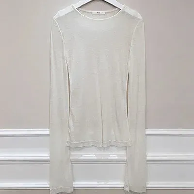Korean Style Slim Basic Elasticity Top