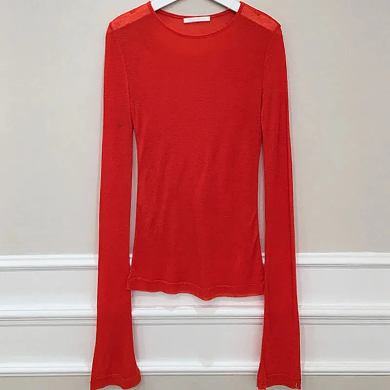 Korean Style Slim Basic Elasticity Top