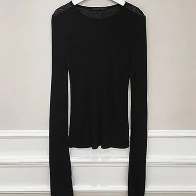 Korean Style Slim Basic Elasticity Top