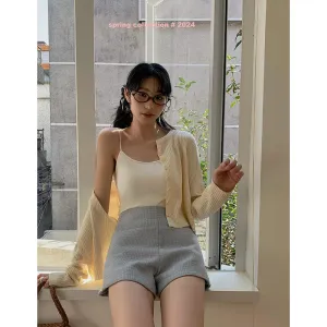 Korean V-neck long-sleeved sweater