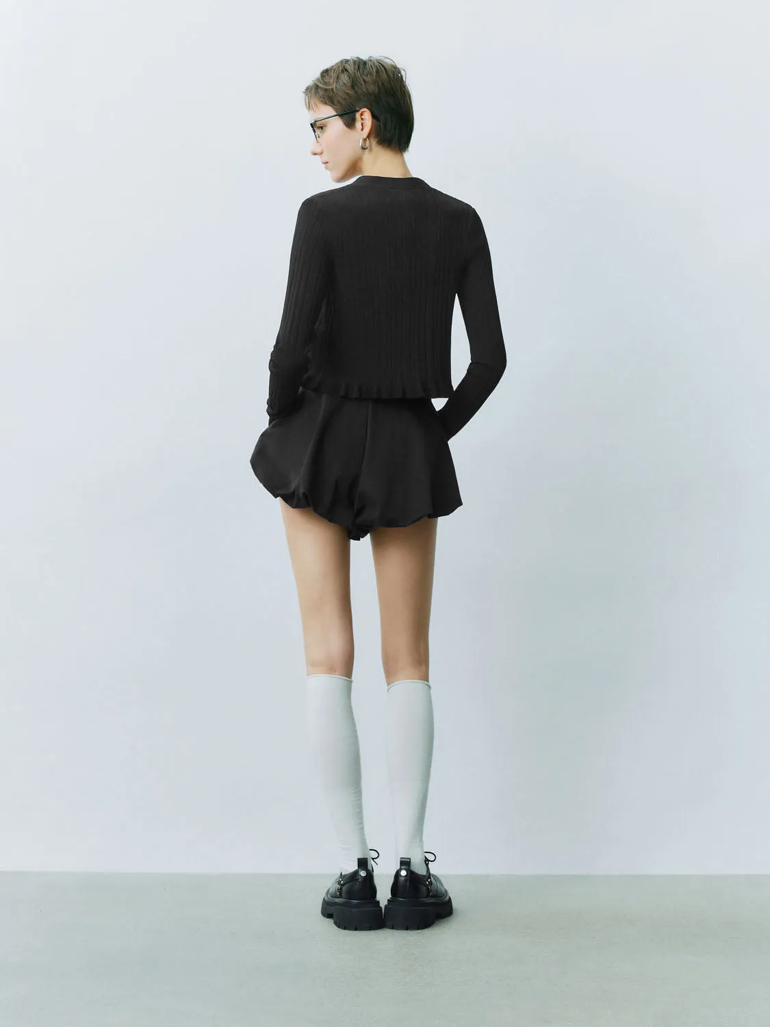 Lace Up Front Knitted Cardigans