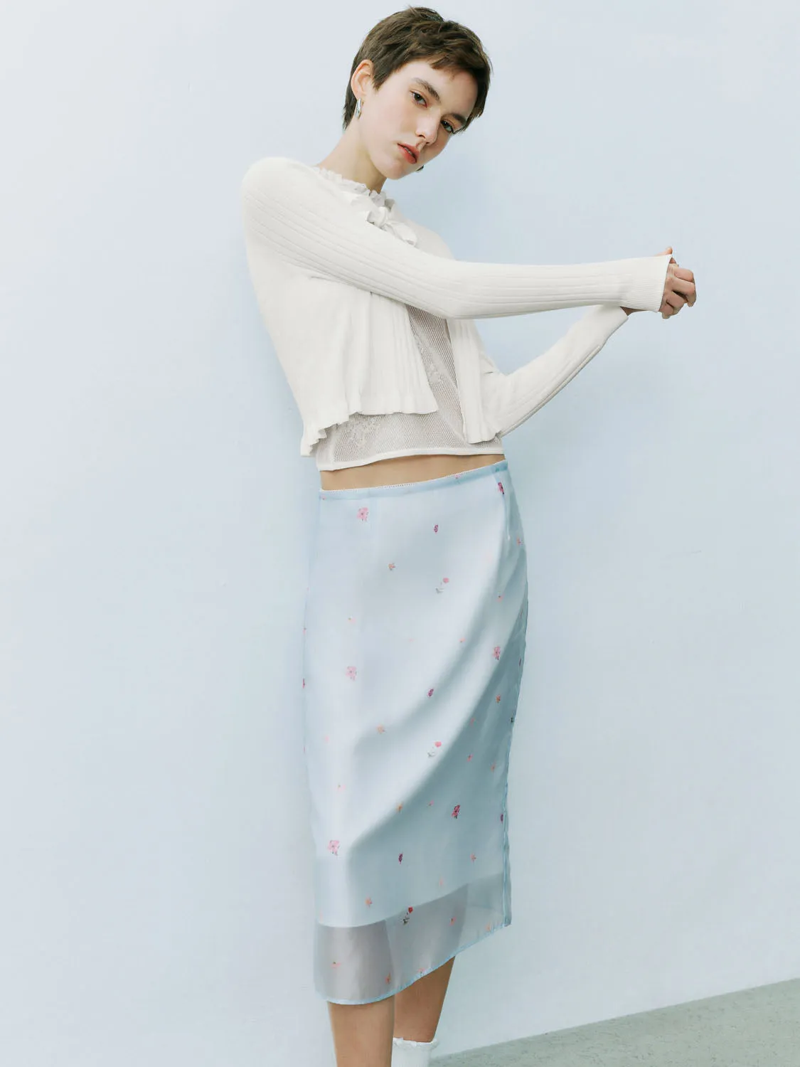 Lace Up Front Knitted Cardigans
