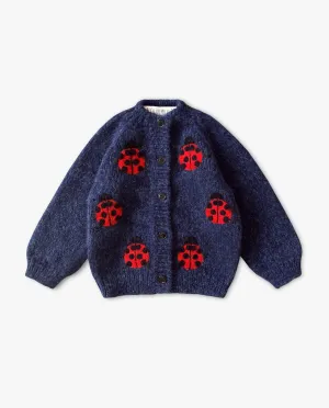 Ladybug cardigan |dark blue| in stock (12-18m)
