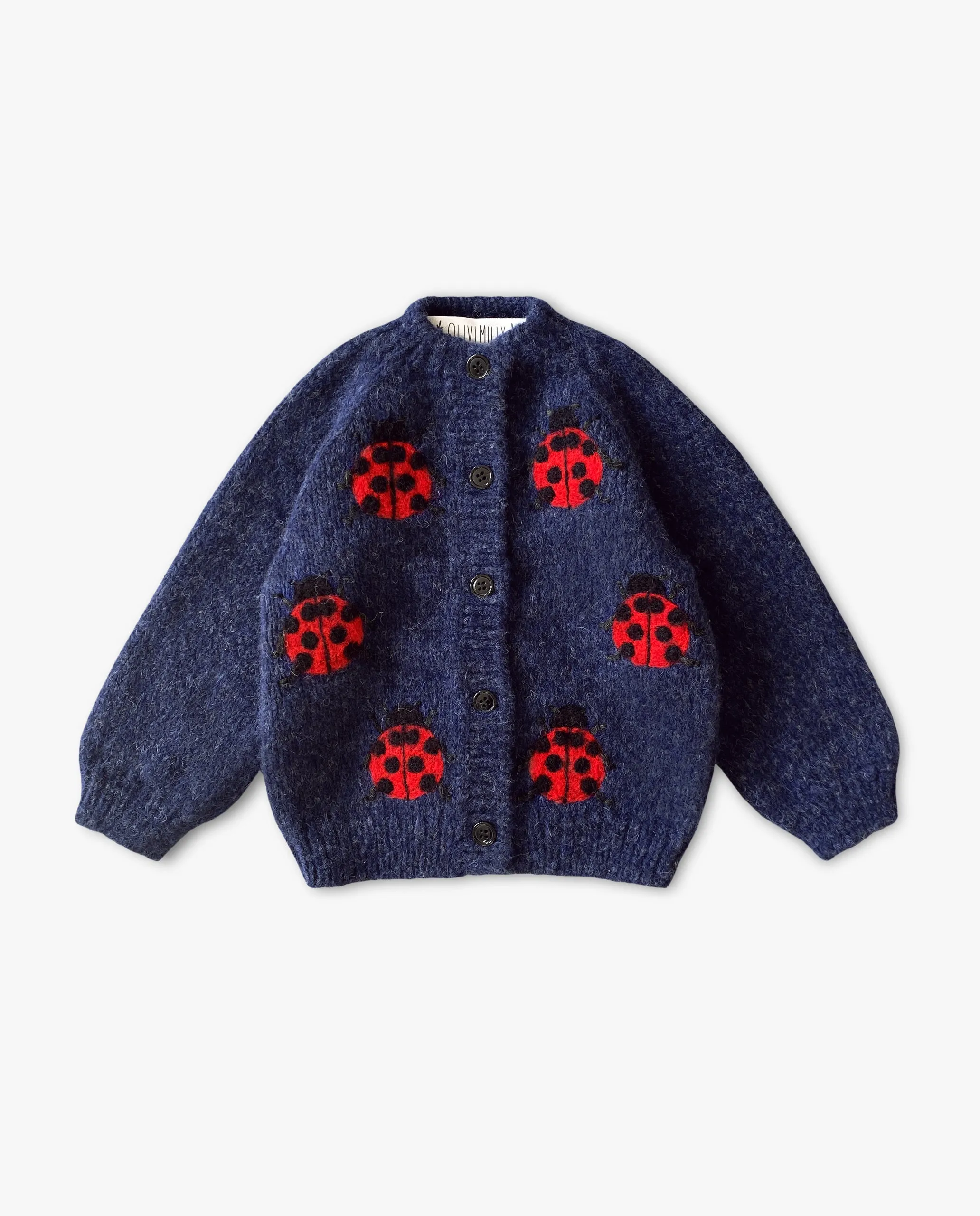 Ladybug cardigan |dark blue| in stock (12-18m)
