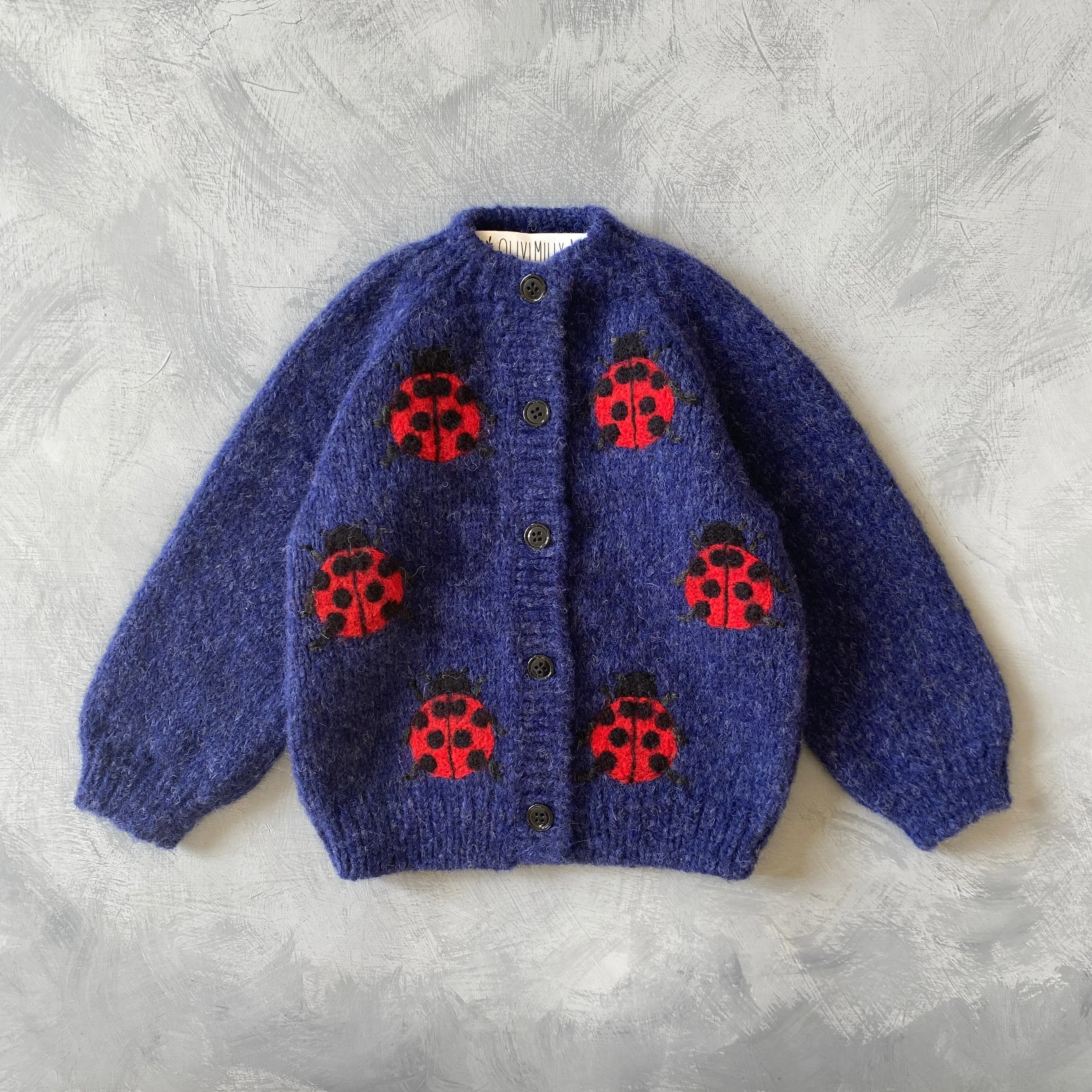 Ladybug cardigan |dark blue| in stock (12-18m)