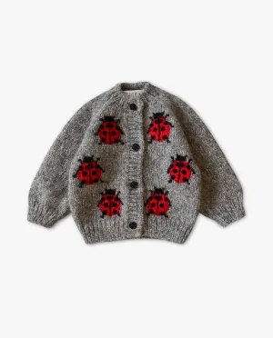 Ladybug cardigan | Dark Grey