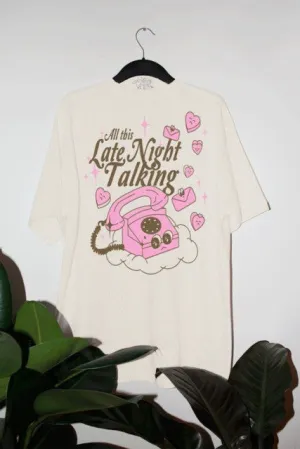 Late Night Talking Oversized TShirt