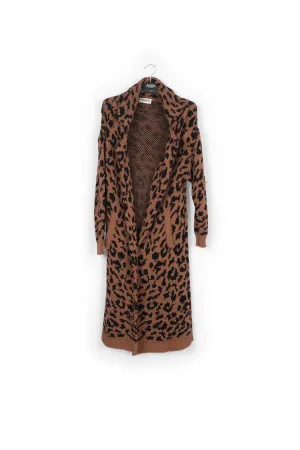 Leopard jacquard coat