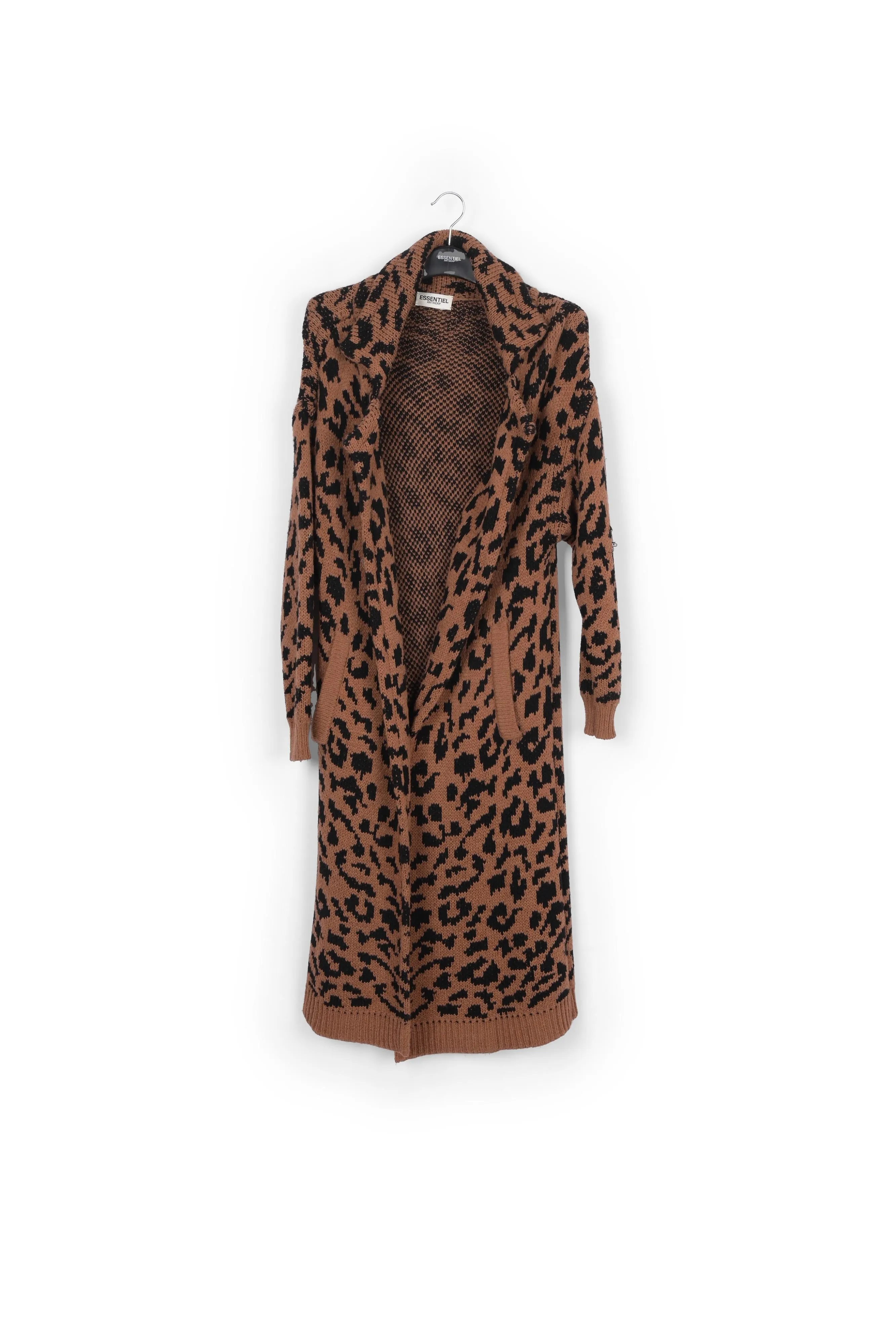 Leopard jacquard coat