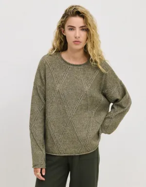 Little Lies Agnes Jumper - Dark Khaki