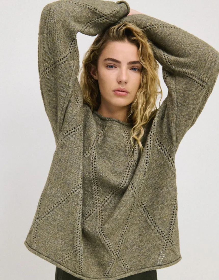 Little Lies Agnes Jumper - Dark Khaki
