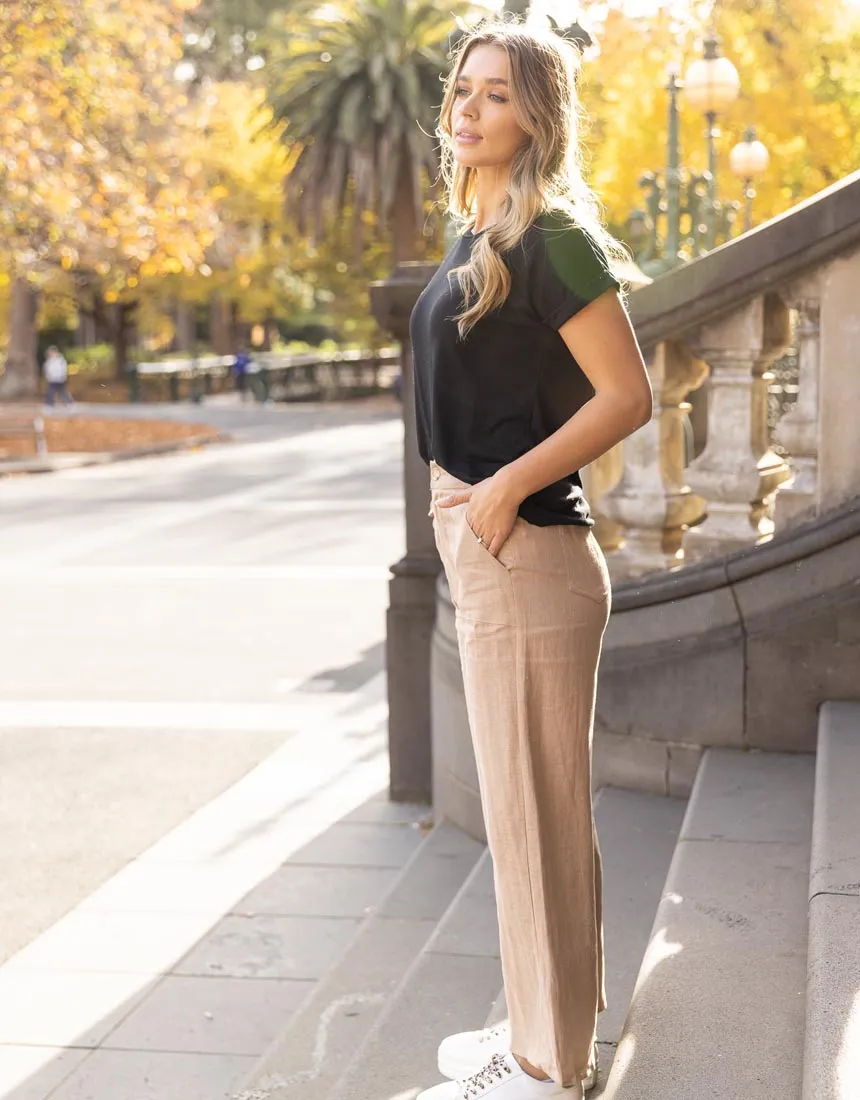 Little Lies Jude Linen Pants - Taupe