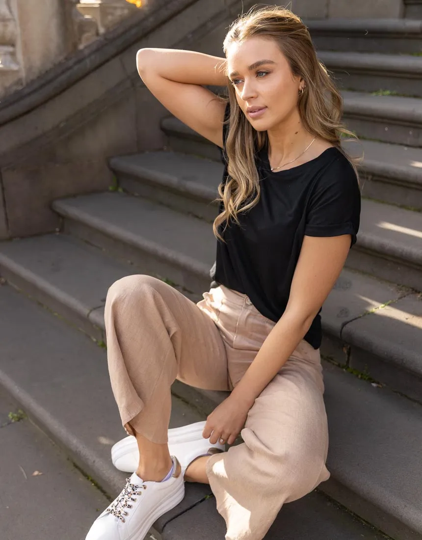Little Lies Jude Linen Pants - Taupe