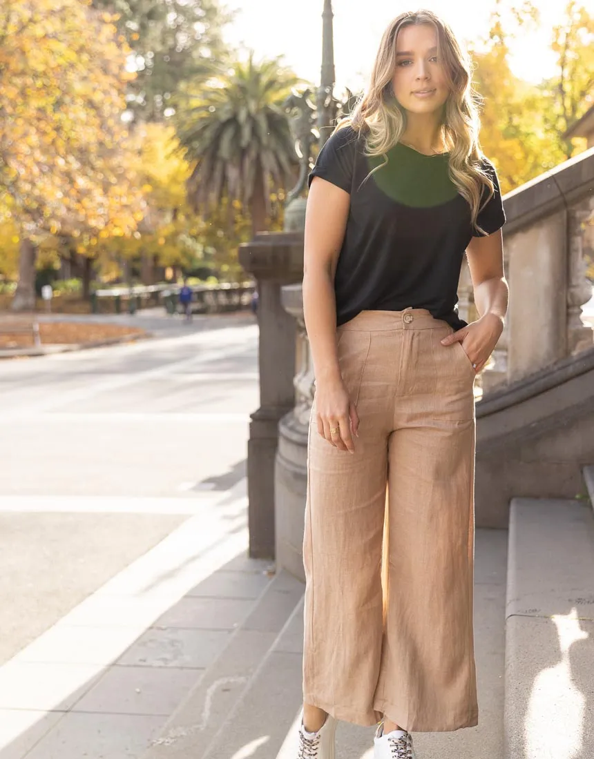 Little Lies Jude Linen Pants - Taupe