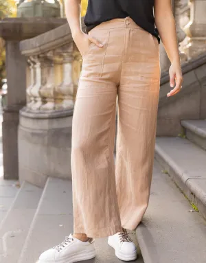 Little Lies Jude Linen Pants - Taupe