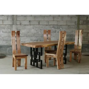 Live Edge Suar Table on Hong Kong Black Metal Legs