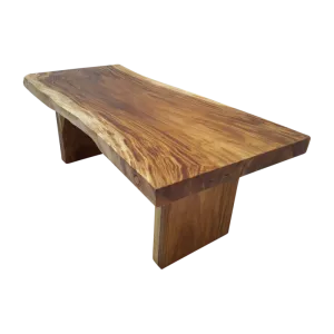 Live Edge Suar Table on wooden legs