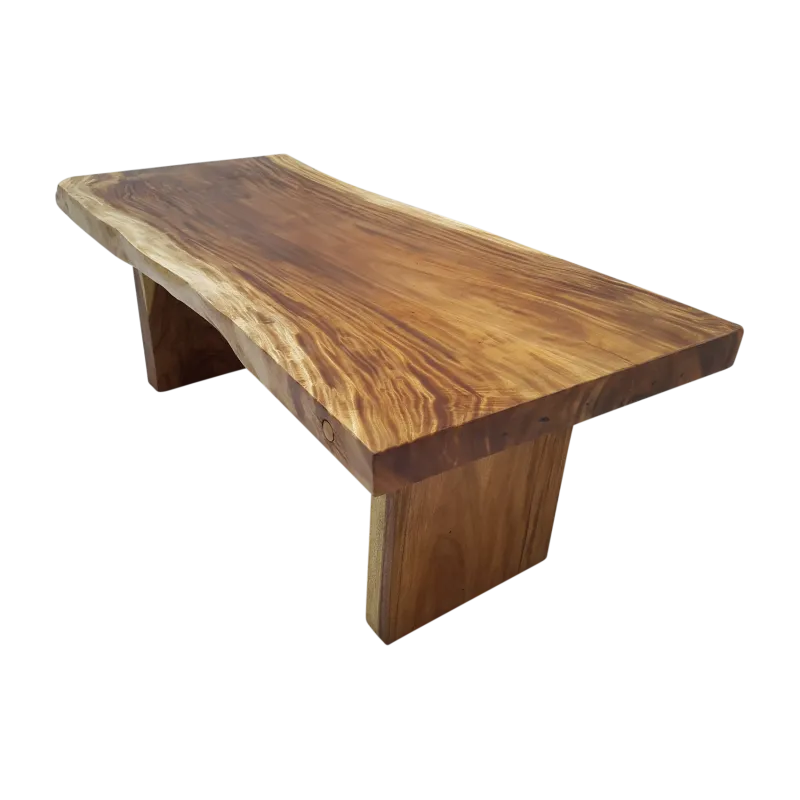 Live Edge Suar Table on wooden legs