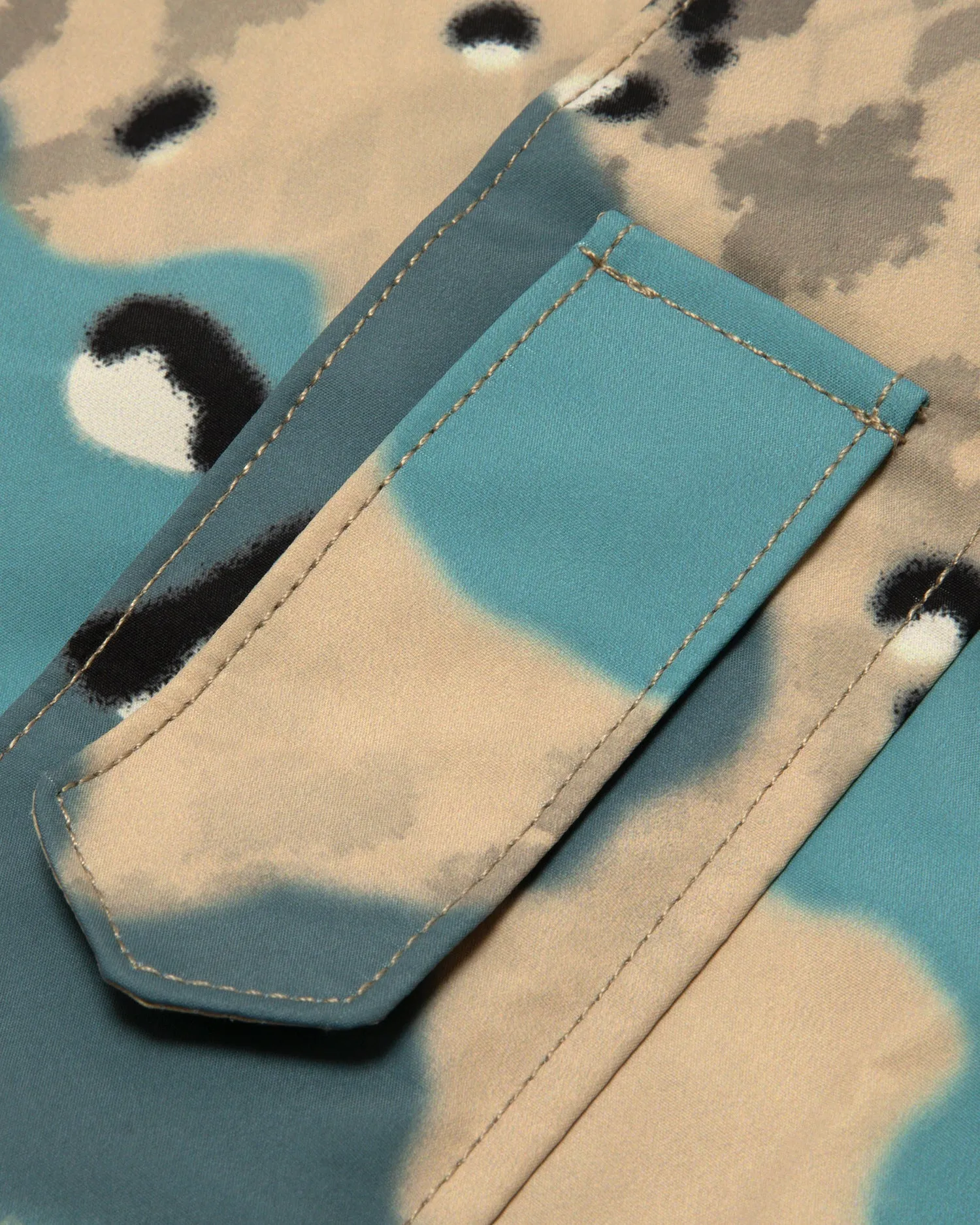 Logo camo hooded windbreaker jacket