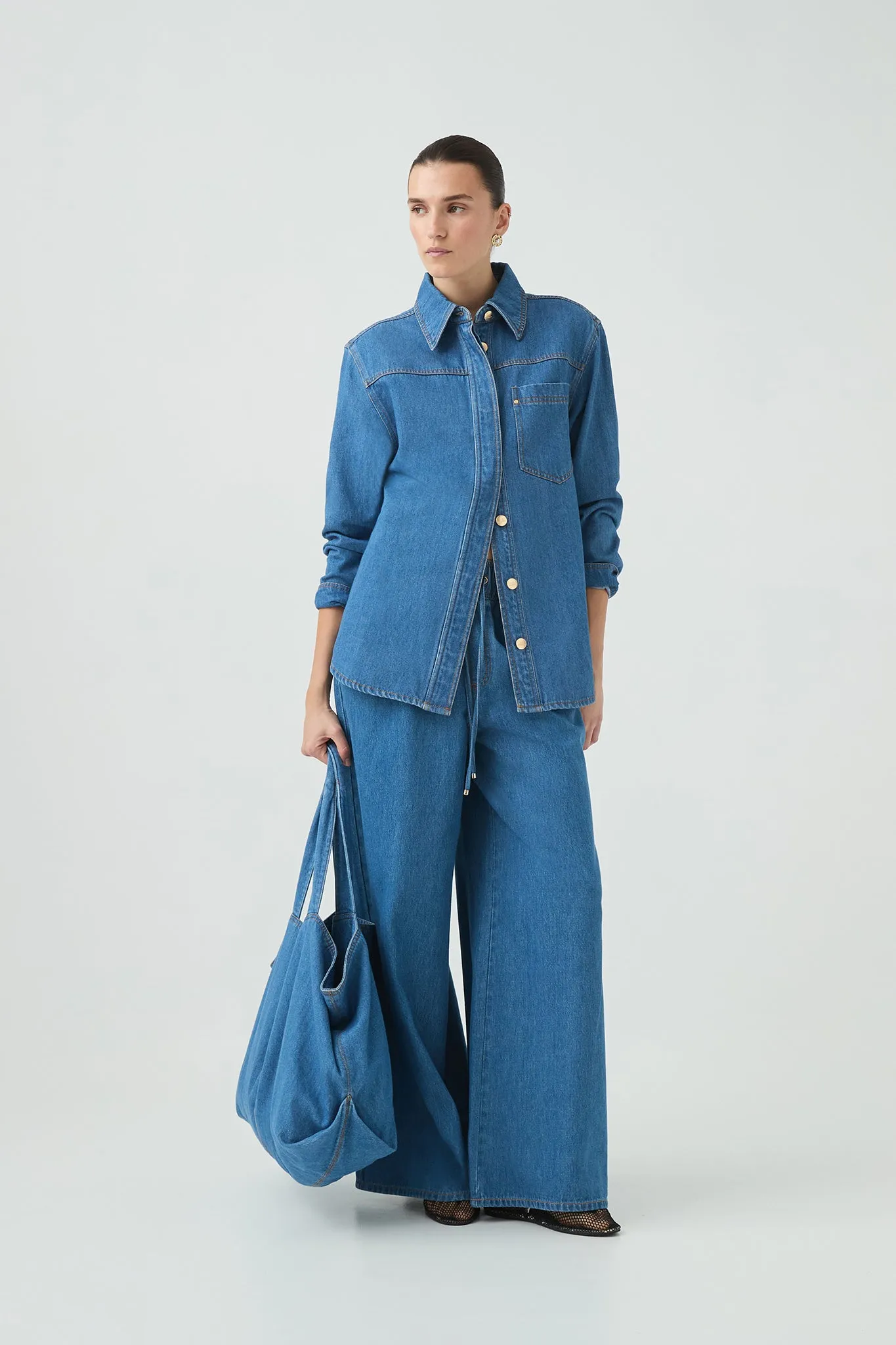 Long Sleeve Sunray Denim Shirt