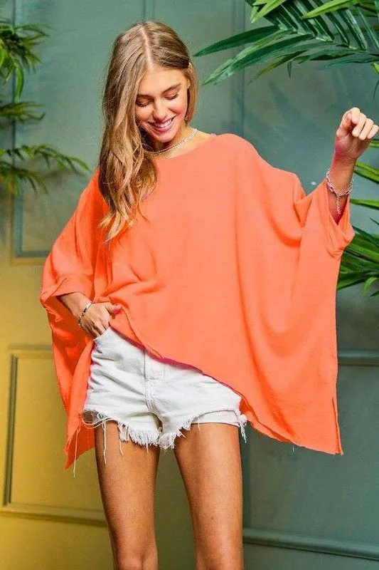 Loose Fit Kimono Sleeve Sweater