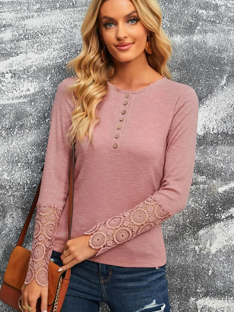 Loose Thin Long Sleeves Plus Size Casual T-Shirt All-Matching Bottoming Shirt for Women