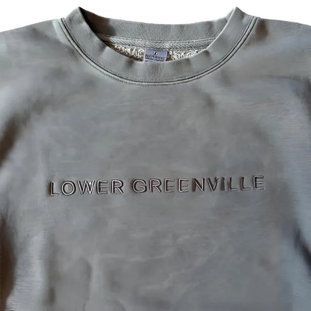 Lower Greenville Embroidered Crew Sweatshirt