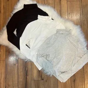 LS Cropped Turtleneck