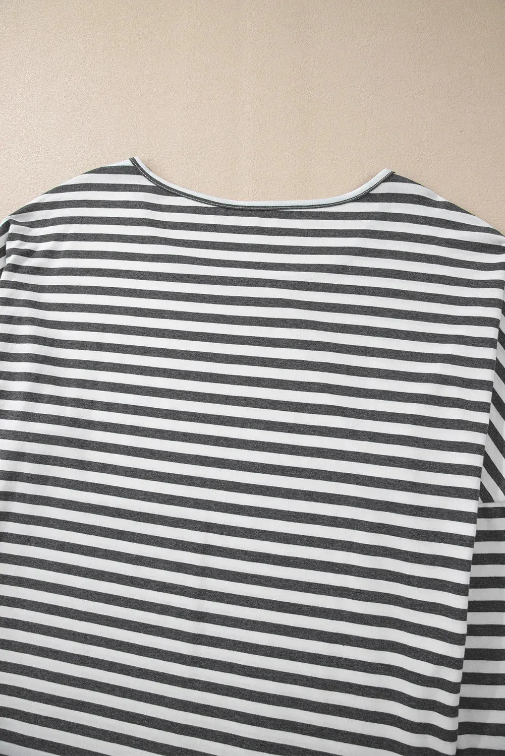 Lulu Striped Round Neck Long Sleeve Top