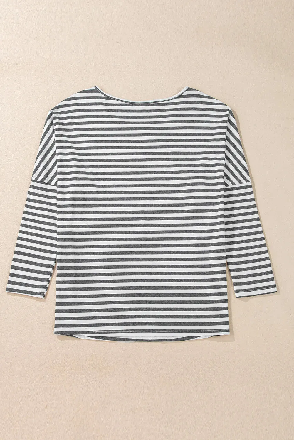 Lulu Striped Round Neck Long Sleeve Top