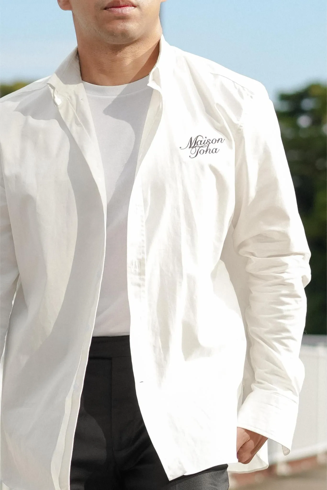 MAISON TOHA: CLASSIC SHIRT IN WHITE