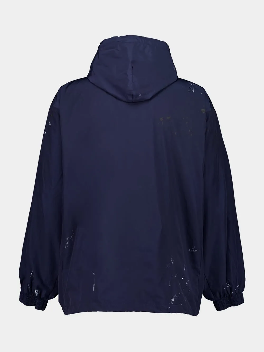 Marine Blue Tracksuit Poplin Techno Jacket