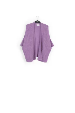 Mauve boxy cut cardigan