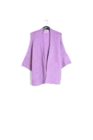 Mauve boxy cut cardigan
