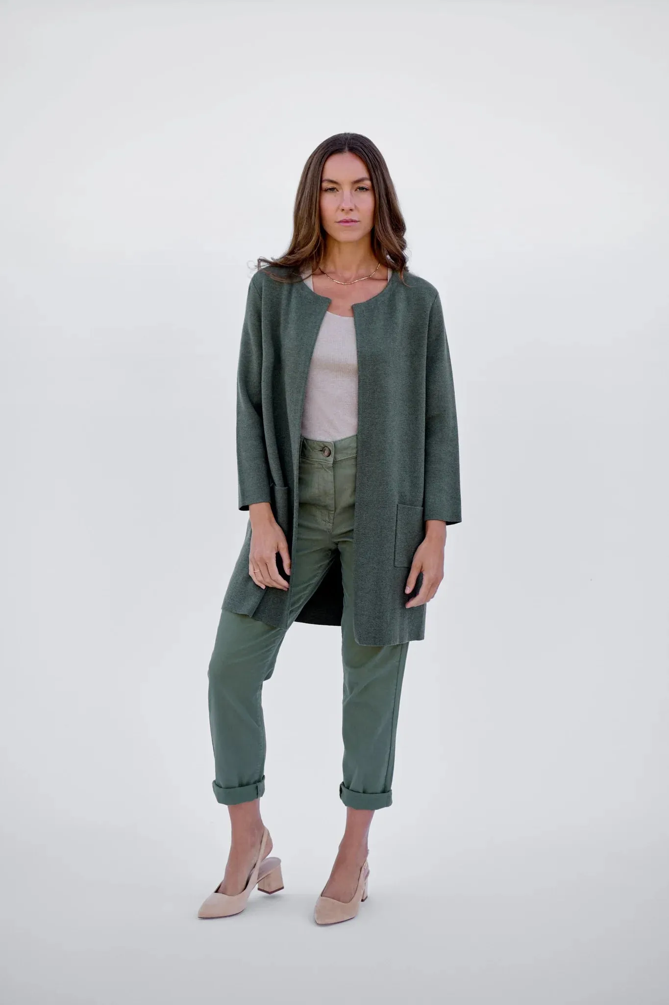 Maxted - Margot Cardigan in Army Green